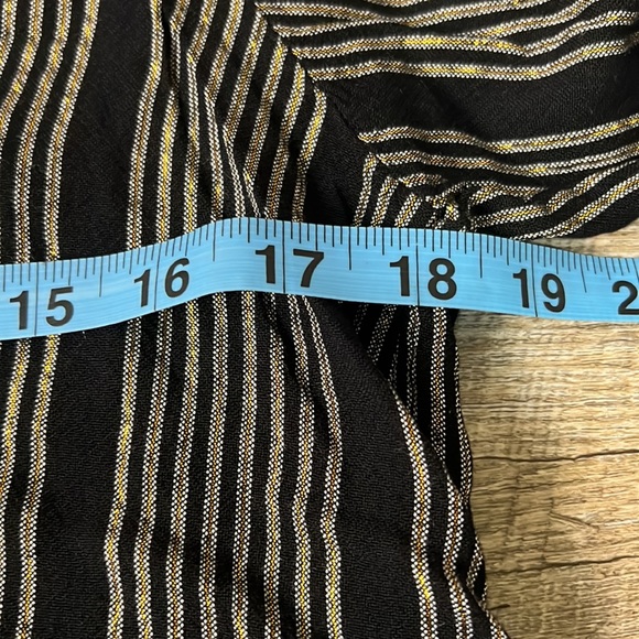 Antik Batik Black & Gold Striped Top Size M/40 - Picture 7 of 9